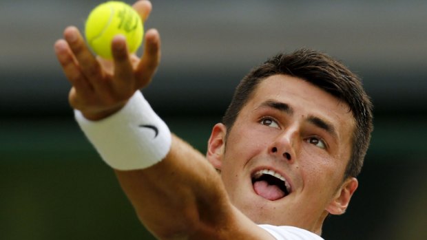 Feud: Bernard Tomic was axed from the Davis Cup team after criticising Tennis Australia. 