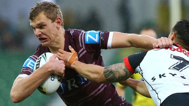 Double trouble: The Trbojevic brothers were again strong as Manly defeated the Warriors in Perth.