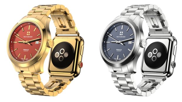 Nico Gerard's Pinnacle watch combines a Swiss-made watchface and an Apple Watch.