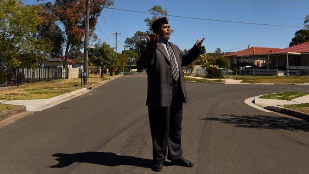 Australian citizen and MP in the breakaway Republic of Somaliland, Ibrahim Ahmed Reigal stands in his neighourhood in Sadlier, Sydney.