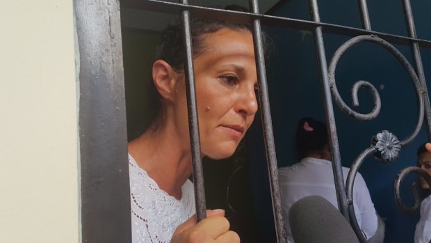 Sara Connor outside Denpasar District Court on Tuesday.