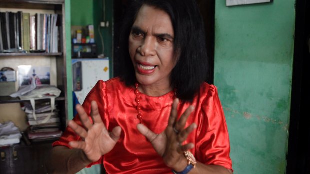 Mami Yuli, an Indonesian transgender woman.