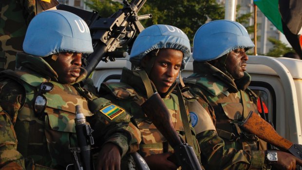 United Nations peacekeepers from Rwanda earlier this month escorted members of the UN Security Council on a visit to the South Sudanese capital, Juba.