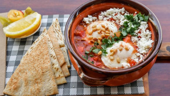 Levanter's shakshuka (baked eggs).