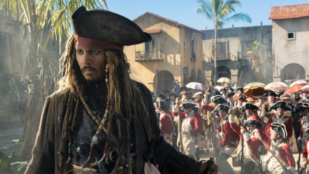 Johnny Depp in a scene from Pirates of the Caribbean: Dead Men Tell No Tales.