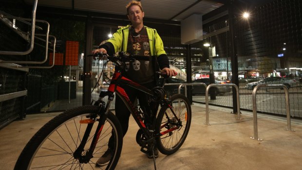 Prospect resident Matt Hearn says the new covered bike shed at Blacktown Station is like Fort Knox.