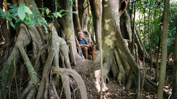 Michael Fomenko at age 80 in his tree house near Cairns.