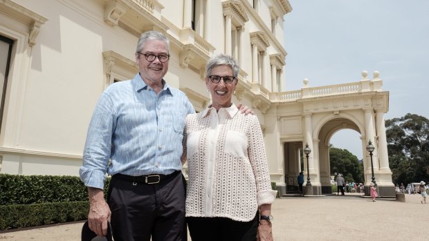 Governor Linda Dessau and husband Anthony Howard welcomed visitors to the open day. 