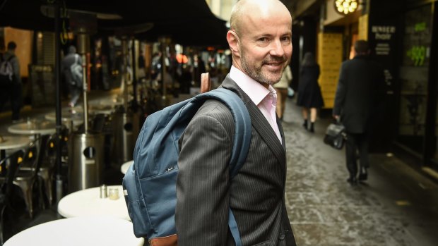 Hot-desker Craig Gorin likes to have a slim line bag he can put at his feet.