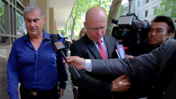 Racing identity Bill Vlahos outside court on Wednesday.
