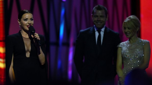 Tina Arena, 48, used her speaking opportunity to hit out at what she called “the complete ostracism of a woman” after being inducted into the Hall of Fame at the ARIAs by Kylie Minogue.