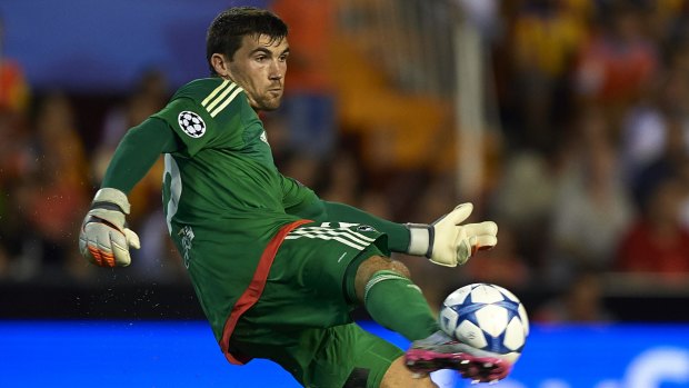 Fighting hard: Mat Ryan has had to battle for the No.1 jersey at Valencia.
