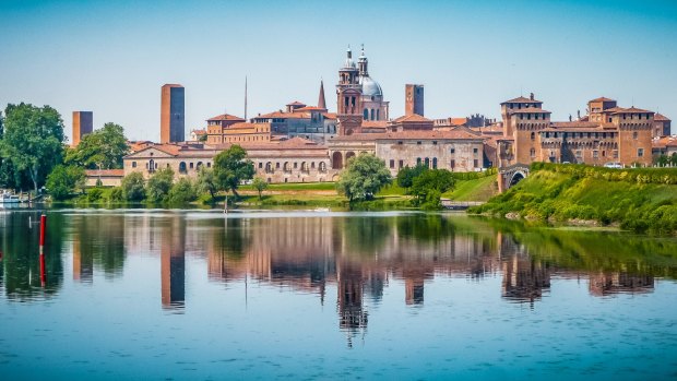 The historic city of Mantua in Lombardy, Italy.
