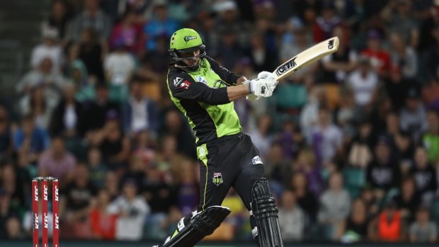 Clean strike: James Vince hits out against the Hurricanes.