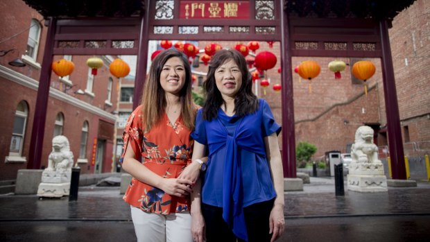 Annie Louey and her mother Jian Xian. "A lot of Asian families don't allow their children to have so much freedom and independence," says Jian. "I felt that the most important thing was that my daughter should enjoy what she was doing."
