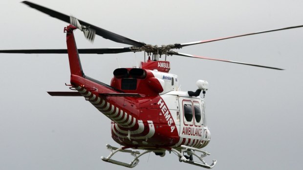 A toddler was flown to the Royal Children's Hospital after being pulled from the water at Cowes.