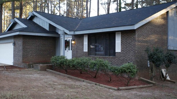 Hiding place: The Jonesboro, Georgia, home where the boy was found hidden behind a false wall.