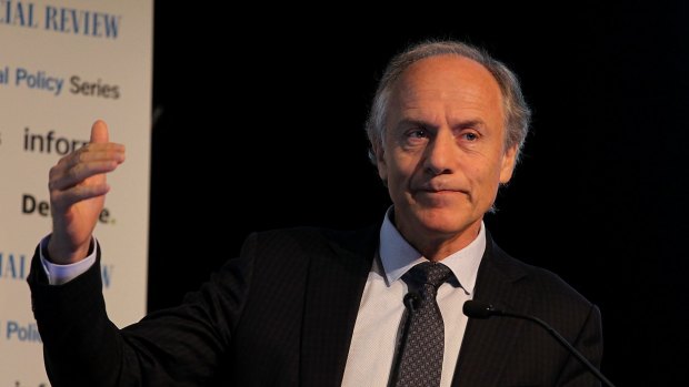 Chief Scientist Dr Allan Finkel speaks at the National Energy Summit on Monday.