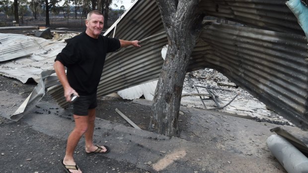 Uarbry resident Ray Boundy returned home on Monday to find his three-bedroom home destroyed.