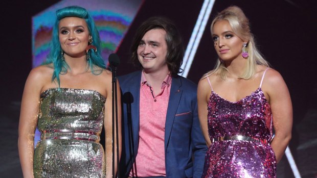 The Sheppard sisters, Amy (L) and Emma (R), and brother George weighed in on sexism in the Australian music industry.