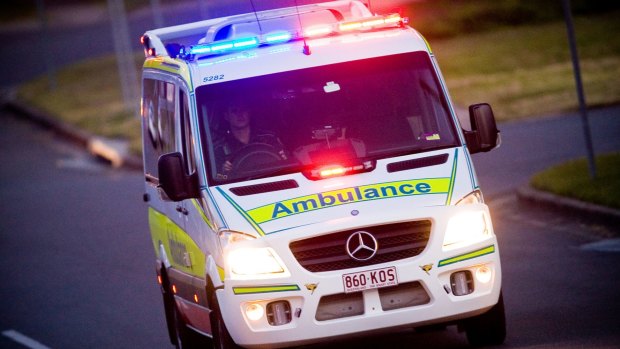 A man has died in Townsville after he drove off the road and into a fence following a suspected heart attack.