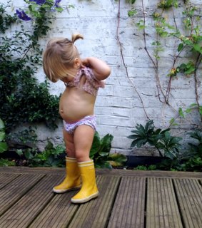Mum Courtney Adamo was banned from Instagram after posting this photo of her daughter.