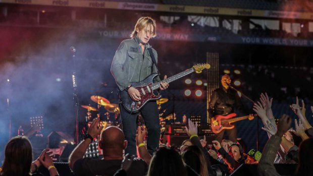 Keith Urban during the dress rehearsal for NRL Grand Final 2016 performance.
