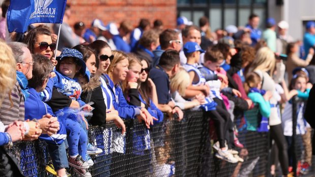 North Melbourne fans were out in numbers at Arden Street on Friday.