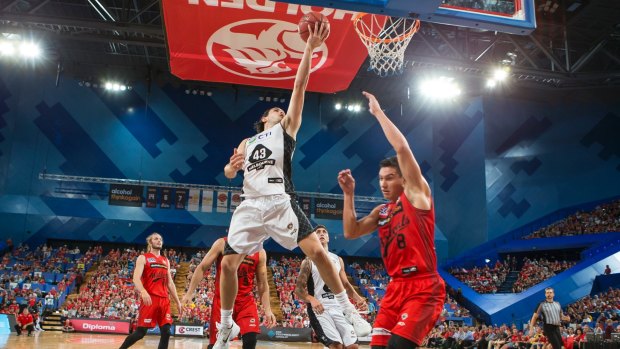 Power play: Melbourne United's Chris Goulding drives to the basket.