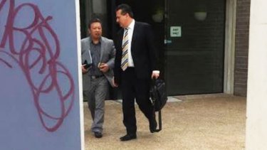 Mr Junus leaves Sutherland Local Court after a conviction for not providing ASIC with information when his company went into receivership.