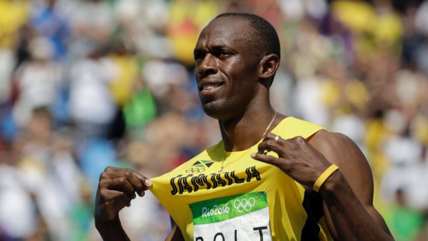 Jamaica's Usain Bolt competes in a men's 200m heat. 