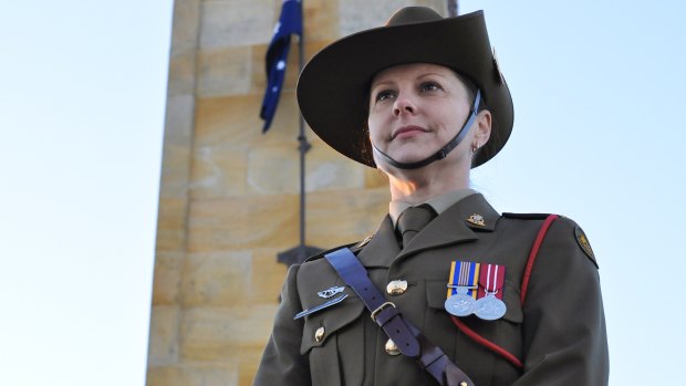 Lieutenant Colonel Natalie Wigg spoke at the dawn service in Fremantle.