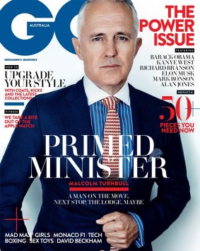 Powerful or poser? Malcolm Turnbull's picture - shot in 2013 - has tongues wagging.