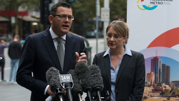 Victorian Premier Daniel Andrews and Public Transport Minister Jacinta Allan.