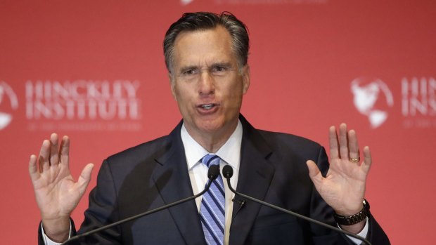 2012 Republican presidential candidate Mitt Romney weighs in on the Republican presidential race during a speech at the The University of Utah in March.