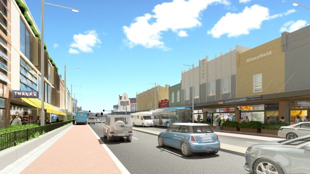Parramatta Road in Leichhardt will look like this after its renewal, according to an artist's impression.