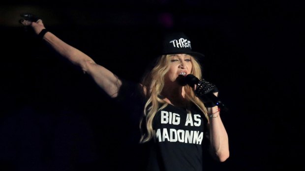 Madonna performs onstage during day 3 of the 2015 Coachella Valley Music & Arts Festival (Weekend 1) at the Empire Polo Club on April 12, 2015 in Indio, California. 