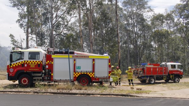 Fire and Rescue Services NSW attend a fire near Kurri Kurri, NSW.