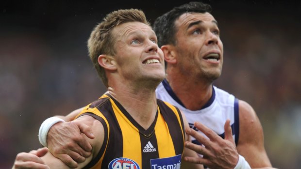 No award in the end: Hawthorn's Sam Mitchell.