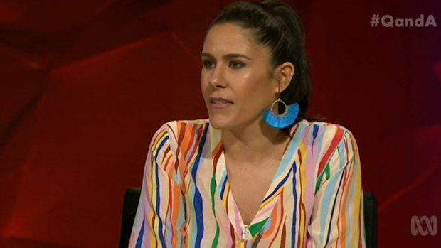 Jan Fran, of SBS's The Feed, on Q&A on Monday November 27, 2017.