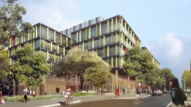 A rendering of GPT's proposed office building at 4 Murray Rose Avenue in Sydney Olympic Park.