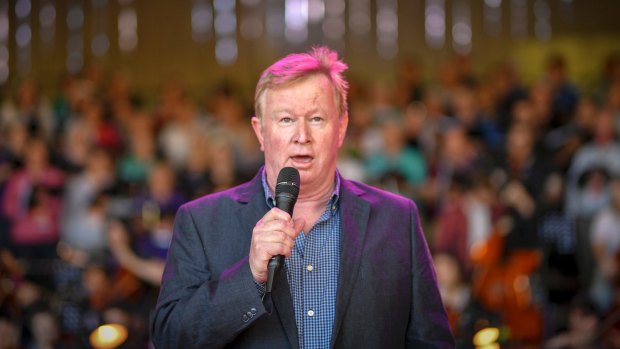 Denis Walter at rehearsals for  Carols By Candlelight.