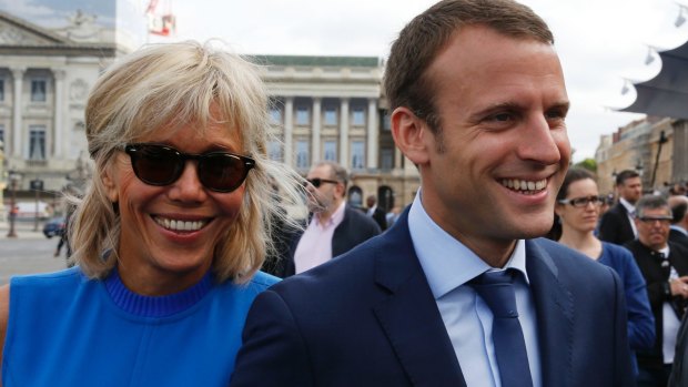 Brigitte with her husband Emmanual Macron.