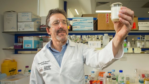 UHT milk could pave the way for new treatments for Alzheimer's, Parkinson's and type 2 diabetes. Professor John Carver in the lab. 