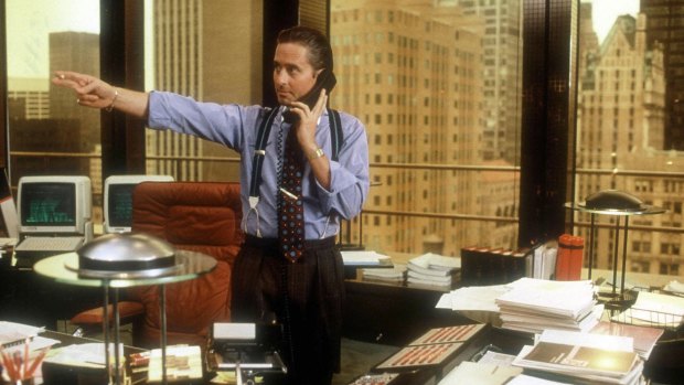 Michael Douglas as Gordon Gekko in the 1987 classic Wall Street.