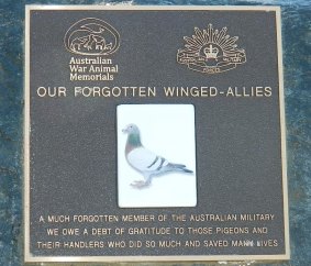 FCAQI dedicated a memorial to Pigeons in Warfare at the Queensland Poultry and Bird Museum at Caboolture