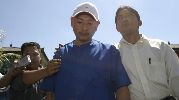 Andrew Chan at the start of his ordeal in 2005.