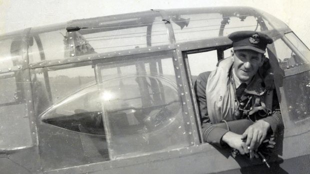 Les Munro leans out of the cockpit of Lancaster W for William, which he flew on the Dam Busters raid.


 
 