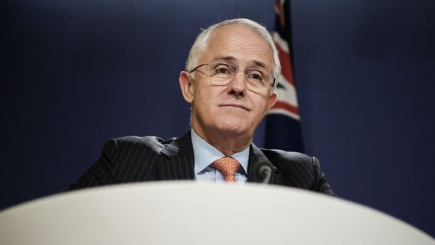 Malcolm Turnbull addressing the media on Tuesday. 