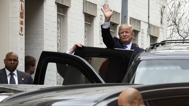 Republican presidential candidate Donald Trump in Washington on Thursday, after a meeting with the Republican National Committee. 